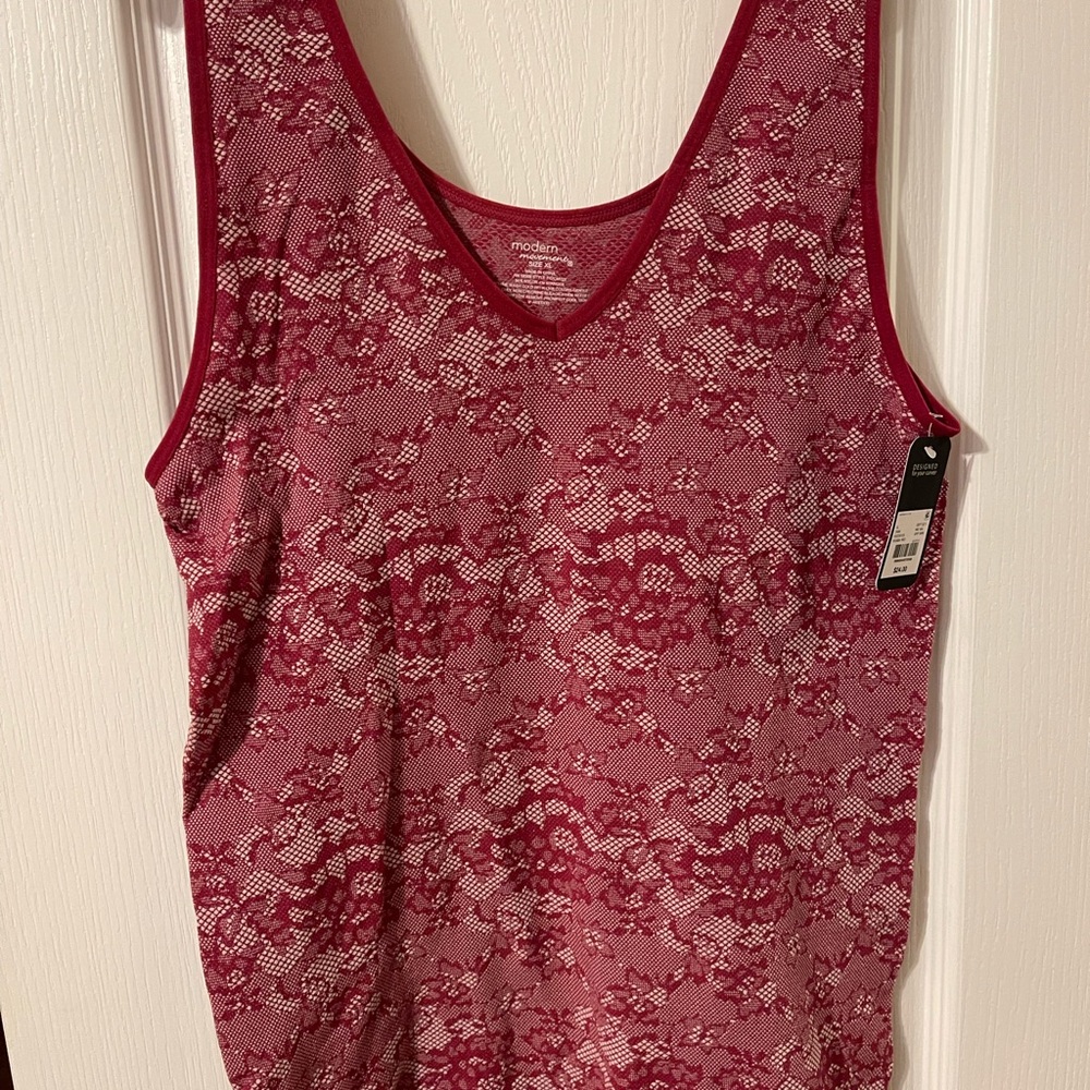 Modern Movement Seamless Lace Reversible Neck Tank - XL